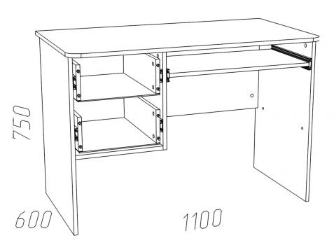 Стол для компьютера «Фанк» НМ 009.19-05 М